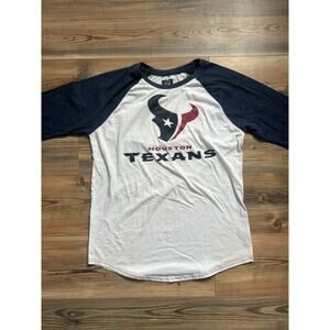 Houston Texans NFL Team Apparel White Long Sleeve T-Shirt Women Size Medium